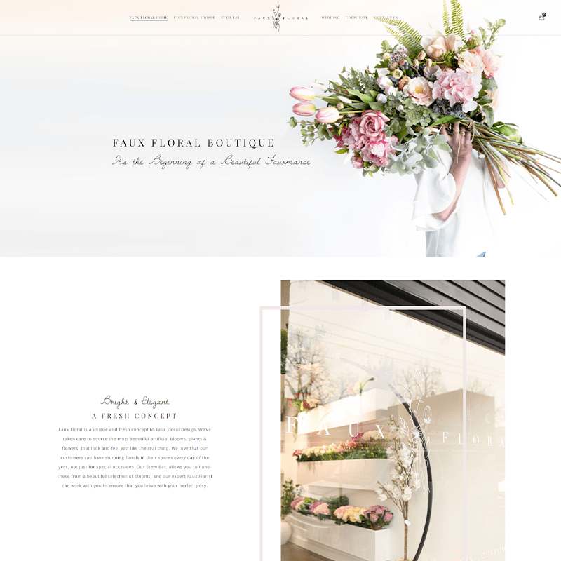 Faux Floral Home Page